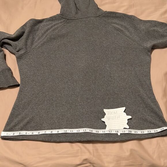 Athletic works szXXL grey fleece lined zip front hoodie with pockets GUC - Picture 7 of 9